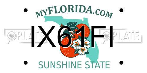 IX61FI Florida License Plate