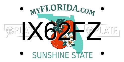 IX62FZ Florida License Plate
