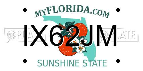 IX62JM Florida License Plate