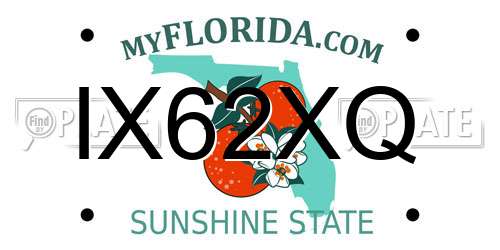IX62XQ Florida License Plate