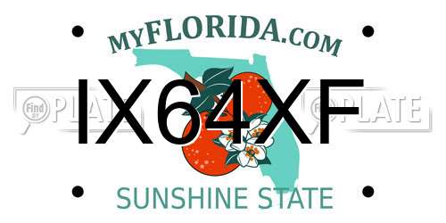 IX64XF Florida License Plate