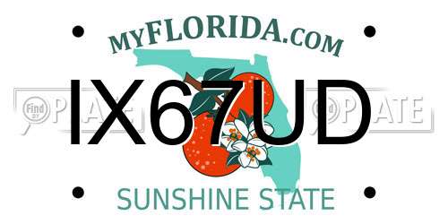 IX67UD Florida License Plate