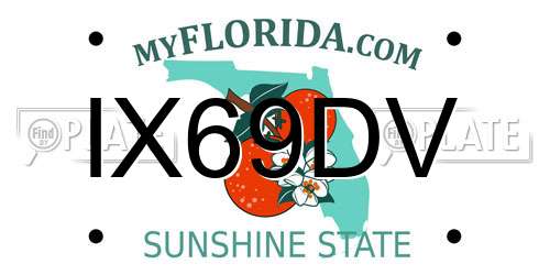IX69DV Florida License Plate