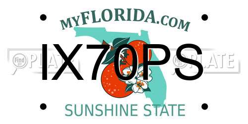 IX70PS Florida License Plate