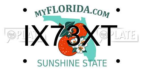 IX73XT Florida License Plate