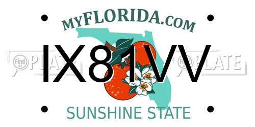IX81VV Florida License Plate