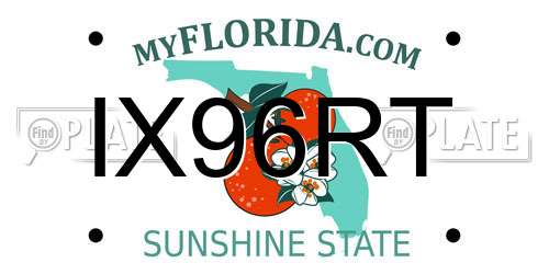 IX96RT Florida License Plate