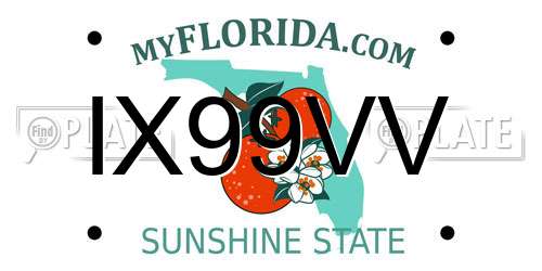 IX99VV Florida License Plate