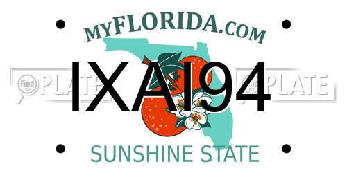 IXAI94 Florida License Plate