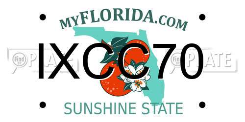 IXCC70 Florida License Plate