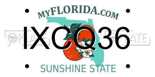 IXCQ36 Florida License Plate