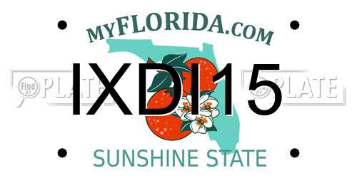 IXDI15 Florida License Plate