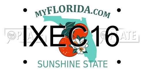 IXEC16 Florida License Plate