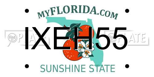 IXEH55 Florida License Plate