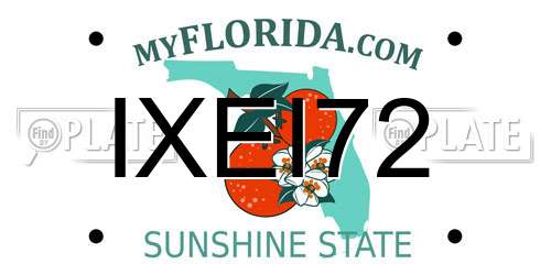IXEI72 Florida License Plate