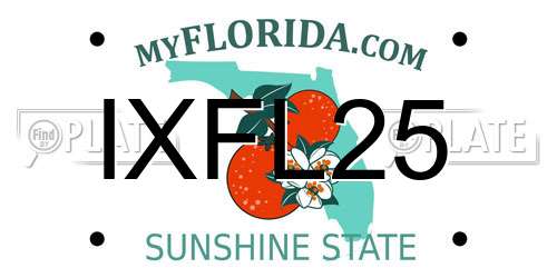 IXFL25 Florida License Plate