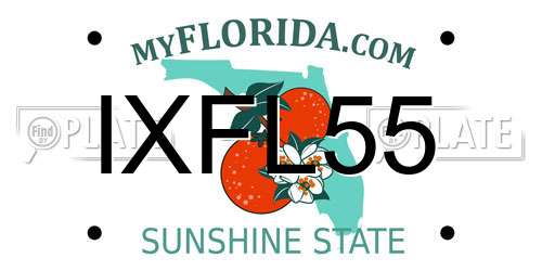 IXFL55 Florida License Plate