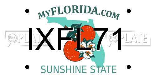 IXFL71 Florida License Plate