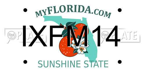 IXFM14 Florida License Plate