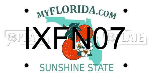 IXFN07 Florida License Plate