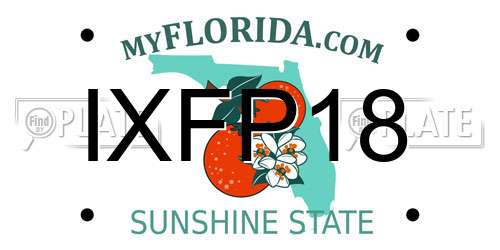 IXFP18 Florida License Plate