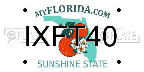 IXFT40 Florida License Plate