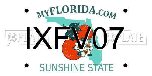 IXFV07 Florida License Plate