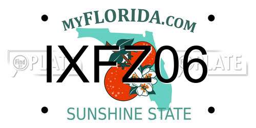 IXFZ06 Florida License Plate