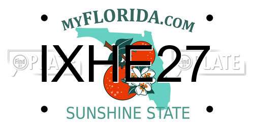 IXHE27 Florida License Plate