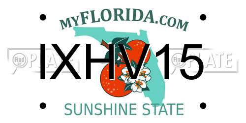 IXHV15 Florida License Plate