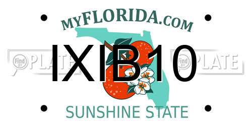 IXIB10 Florida License Plate
