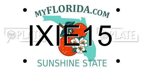 IXIE15 Florida License Plate