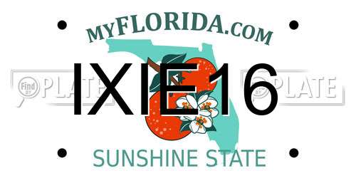 IXIE16 Florida License Plate