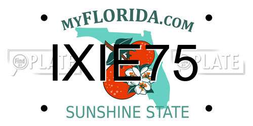 IXIE75 Florida License Plate