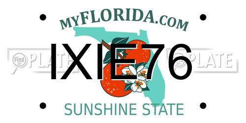 IXIE76 Florida License Plate