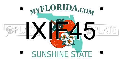 IXIF45 Florida License Plate