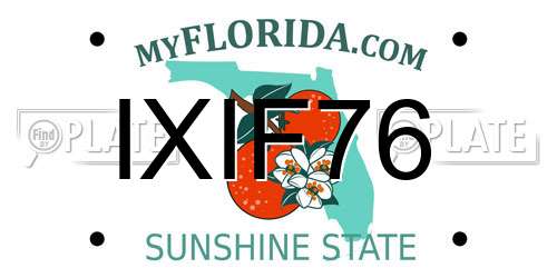 IXIF76 Florida License Plate