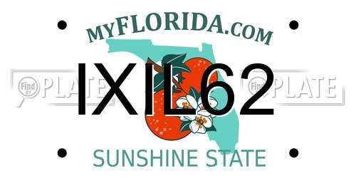 IXIL62 Florida License Plate