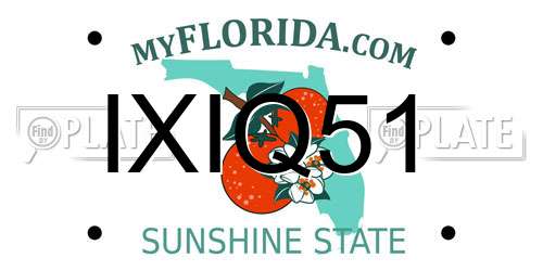IXIQ51 Florida License Plate