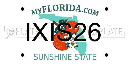 IXIS26 Florida License Plate