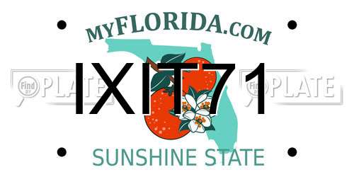 IXIT71 Florida License Plate