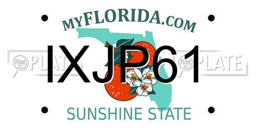 IXJP61 Florida License Plate