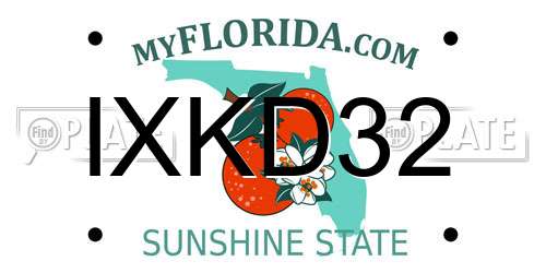 IXKD32 Florida License Plate