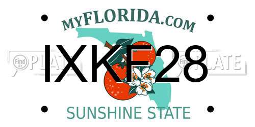 IXKF28 Florida License Plate