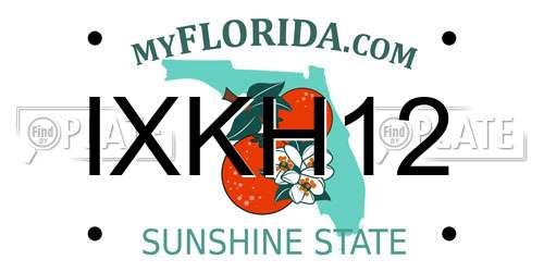 IXKH12 Florida License Plate