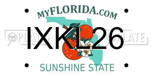 IXKL26 Florida License Plate