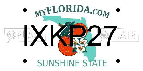 IXKP27 Florida License Plate