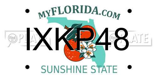 IXKP48 Florida License Plate