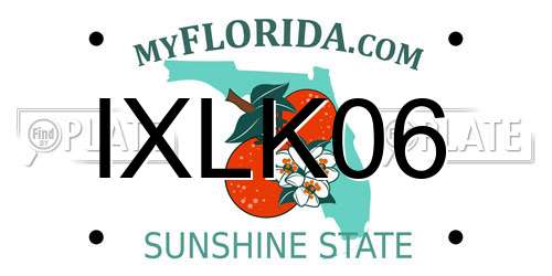 IXLK06 Florida License Plate
