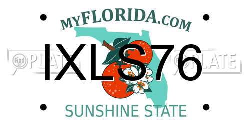 IXLS76 Florida License Plate